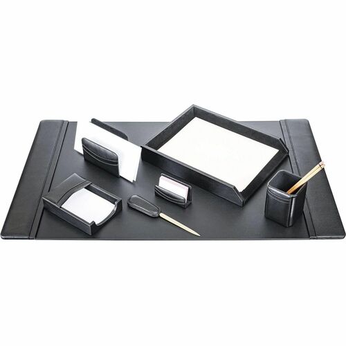 Dacasso  Desk Set,7 Pc,34-3/4"x20-3/4"x5-2/5",BK