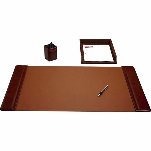 Dacasso  Desk Set,3 Pc,Mocha,34-3/4"x20-3/4"x5-2/5",BN