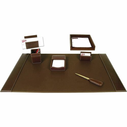 Dacasso  Desk Set,7 Pc,Rustic,34-3/4"x20-3/4"x5-2/5",BN