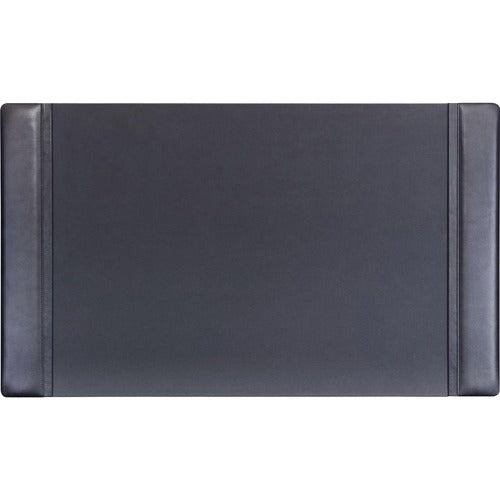 Dacasso  Desk Pad, w/ Side-Rail, 20"Wx34"Lx1/2"H, Black