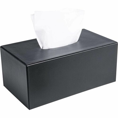 Dacasso  Tissue Box Cover,9-3/5"x5-2/5"x4-1/10",BK