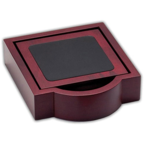Dacasso  Coaster Set,Square,5-1/2"x6-1/4"x1-1/2",4/EA, Rosewood/Black