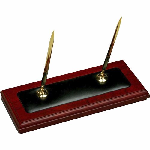 Dacasso  Pen Stand,Double,9-1/4"x4-1/4"x9",RWD/BK