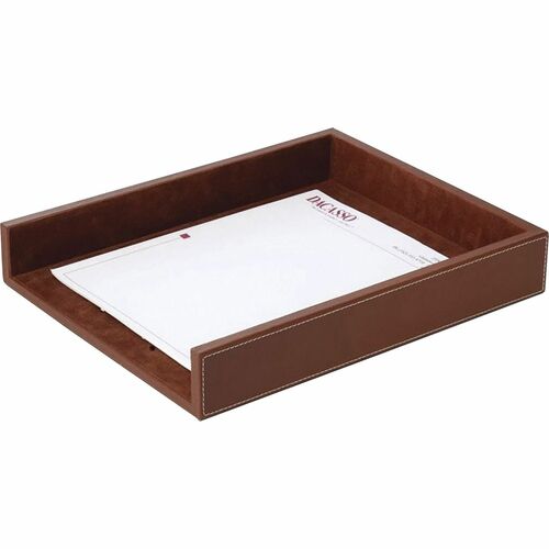 Dacasso  Letter Tray,Letter,Rustic,13-3/5"x10-3/5"x2",BN