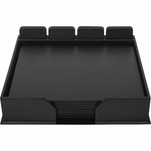 Dacasso  Conference Room Set,Sq Coasters,23 Pc,18-1/4"x16-1/2"x4",BK