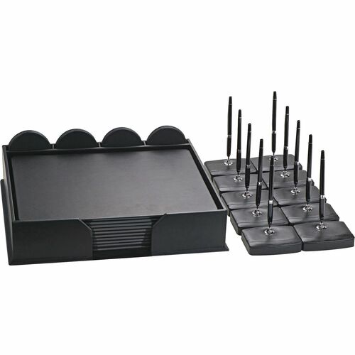Dacasso  Conference Room Set,33 Pc,18-1/4"x16-1/2"x7-1/4",BK