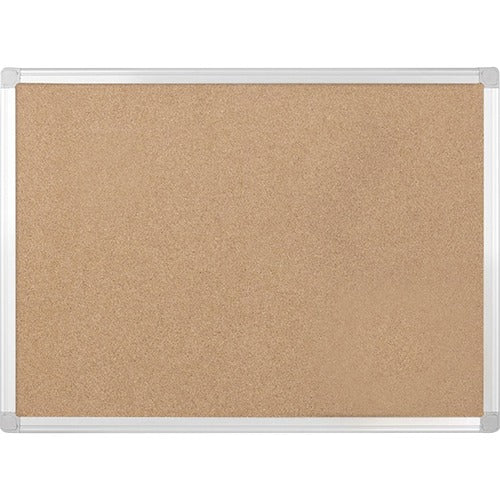 Bi-silque  Cork Board, w/ Mount Hardware, 6'x4', Aluminum Frame