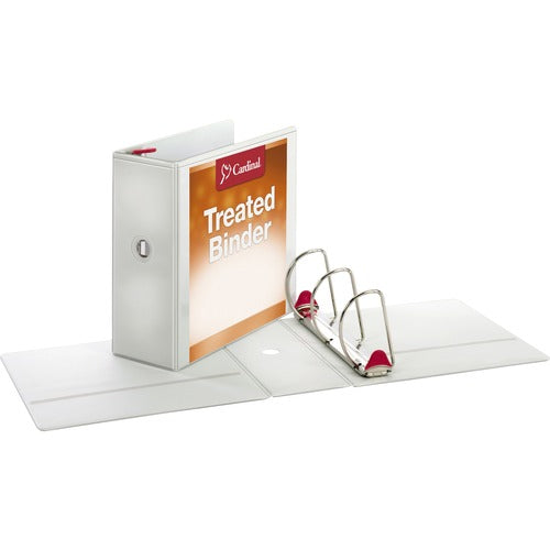 Cardinal  Antimicrobial Binder, Slant-D Ring, 11"x8-1/2", Cap 5", WE