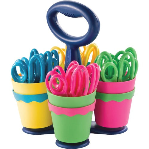 Acme United Corporation  Scissors Caddy,w/24 Scissors,Antimicrobial,Blunt,Assorted