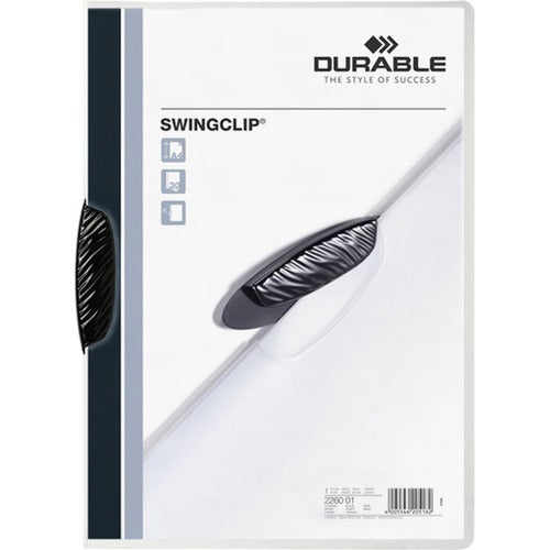 Durable Office Products  Report Cover,w/Swingclip,30 Sht Cap.,Letter,25/BX,CL Cover