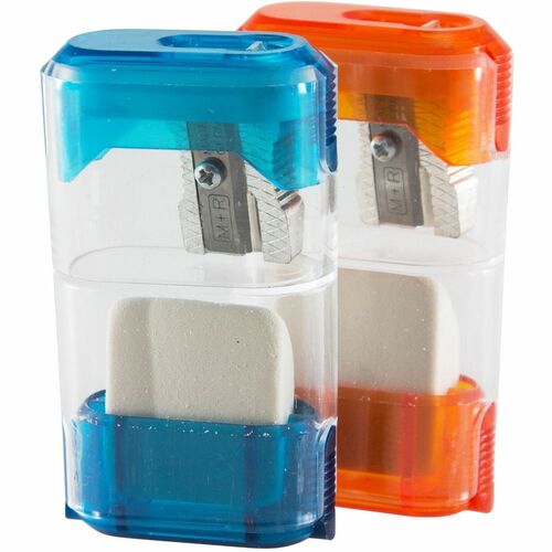Baumgartens  Sharpener w/ Eraser, 2-5/8", 20/Display Box, Assorted