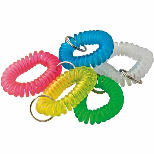 Baumgartens  Wrist Coil Key Chain, Translucent Assorted
