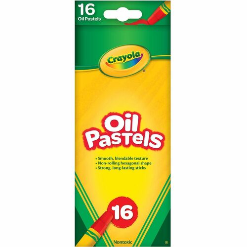 Crayola  Oil Pastels Crayons, 16/ST, Opaque Ast