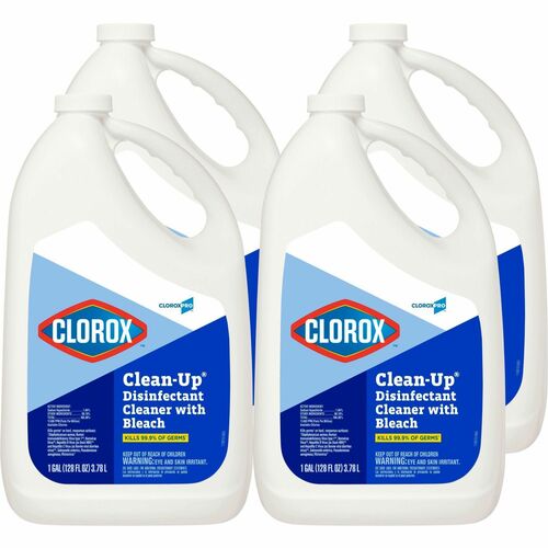 Clorox Company  Disinfectant Cleaner Refill, w/Bleach, 128oz, 4/CT