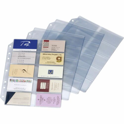Cardinal  Refill Pages, For Card File Binder, 10/PK, Clear