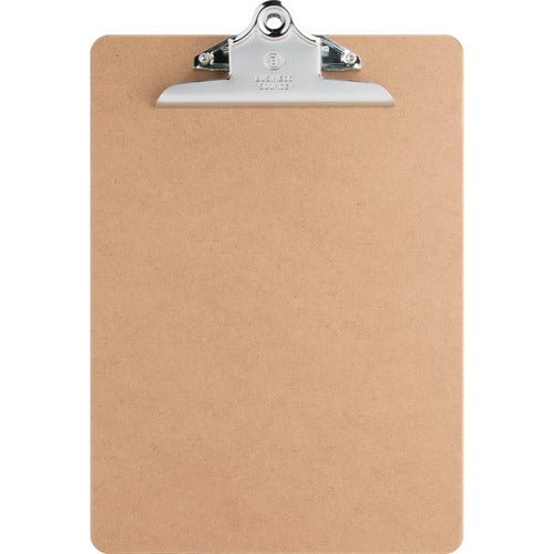 Business Source  Clipboard, Hardboard, Metal Clip, 9"x12-1/2", Brown