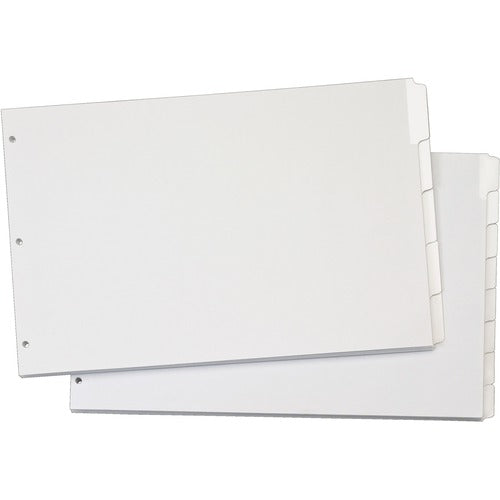Cardinal  Write n Erase Tab Dividers, Tabloid Size, 5/ST, 11"x17", WE