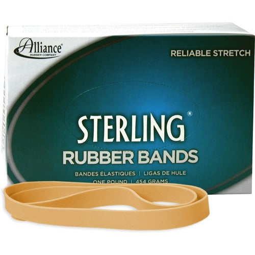 Alliance Rubber Company  Rubber bands, Size 107, 1-Lb., 7"x5/8", 50/BX, Natural