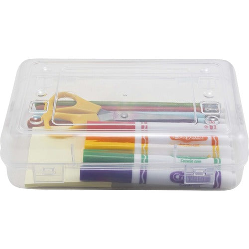 Advantus Corp.  Pencil Box, 8-1/2"x5-1/2", Clear