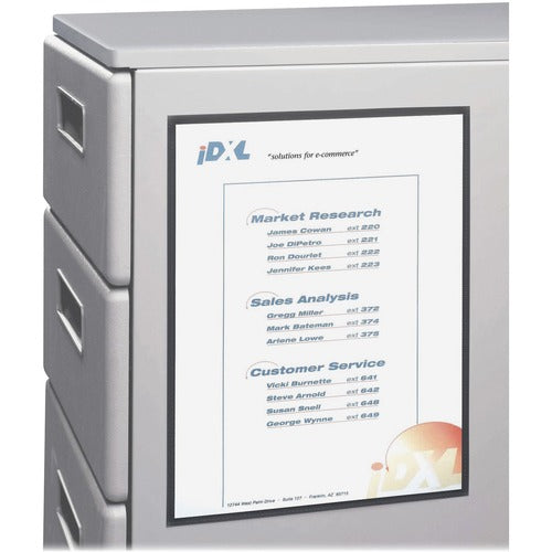 C-Line  Magnetic Pockets, Cub, KPR, 8-1/2"x11", 25/BX, CL/BK