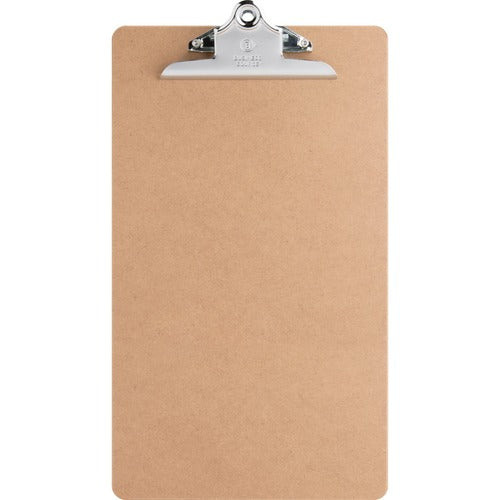 Business Source  Clipboard, Hardboard, Metal Clip, 9"x15-1/2", Brown