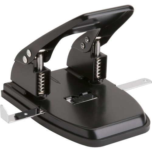 Business Source  2-Hole Punch, 9/32", 2-3/4" Center, 30 Sheet Capacity, Black