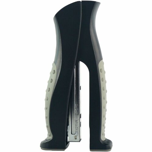 Business Source  Stand Up Stapler, Full Strip, 20 Sht/210 Cap., Black/Gray