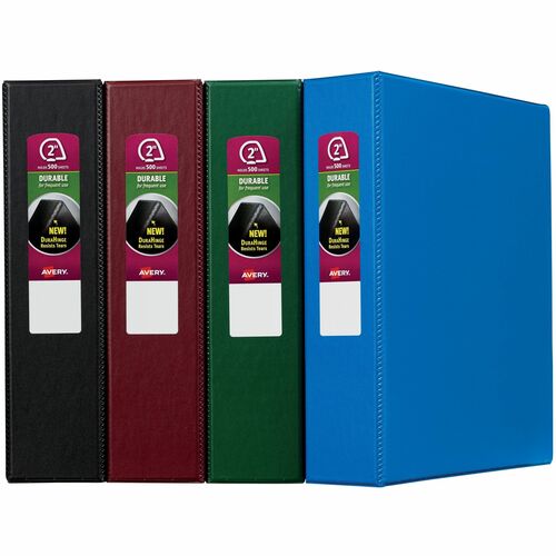 Avery  Binder, DuraHinge, 2 Pockets, 2" Cap,Letter, 12/CT, AST