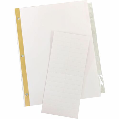 Business Source  Index Dividers,11"x8-1/2",5/ST,White Stock/Clear Tabs