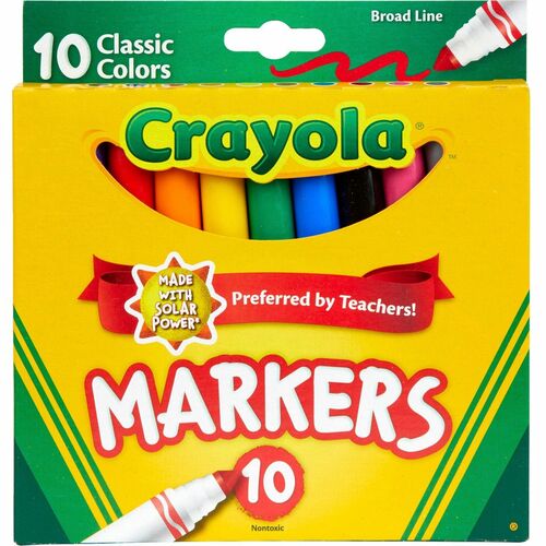 Crayola  Classic Broad Line Markers, 10/ST, AST