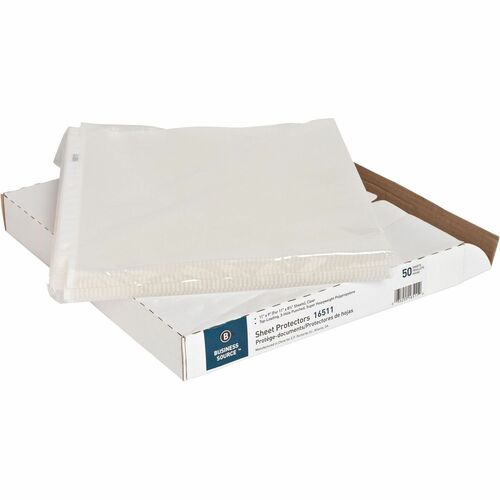 Business Source  Sheet Protectors,Top Load,5 mil,11"x8-1/2",50/BX,Clear