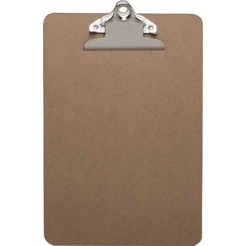 Business Source  Clipboard, w/ Standard Metal Clip, 6"x9", Brown