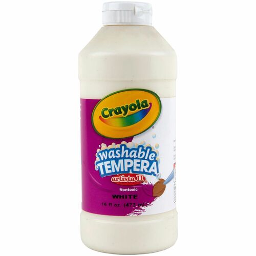 Crayola  Tempera Paint, Washable, 16oz., White