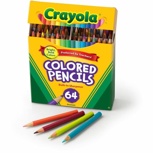 Crayola  Pencils, 3.3mm Colored Lead, 64/ST, Assorted