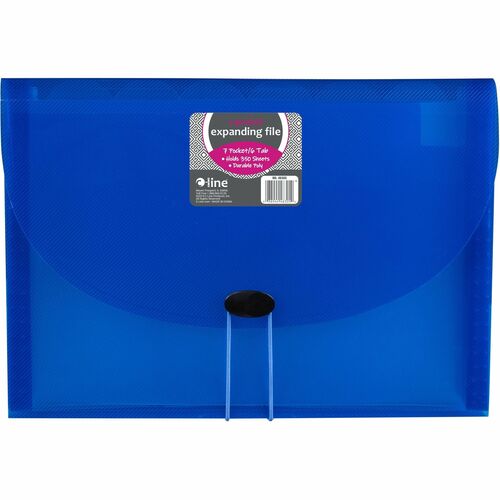 C-Line  Expanding File,7-Pocket,6-Tab,Letter,Blue