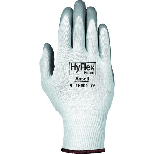 Ansell Healthcare Products  Safety Gloves, Nitrile Foam Coating, Large, 2/PR, GY/WE