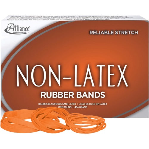 Alliance Rubber Company  Rubber Bands, Latex-free,Mix No.54,Orange,1LB BX