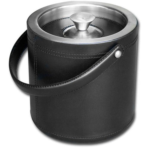Dacasso  Ice Bucket, 1.5 Quart, 6-1/4"Wx6-1/4"Lx6-1/4"H, Black