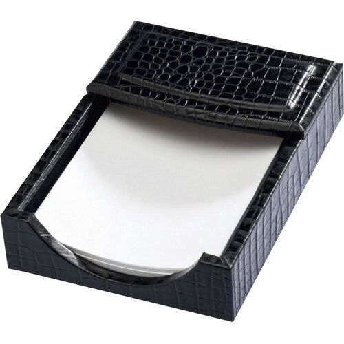 Dacasso  Memo Holder,Crocodile,4-3/4"x6-3/4"x1-3/5",BK
