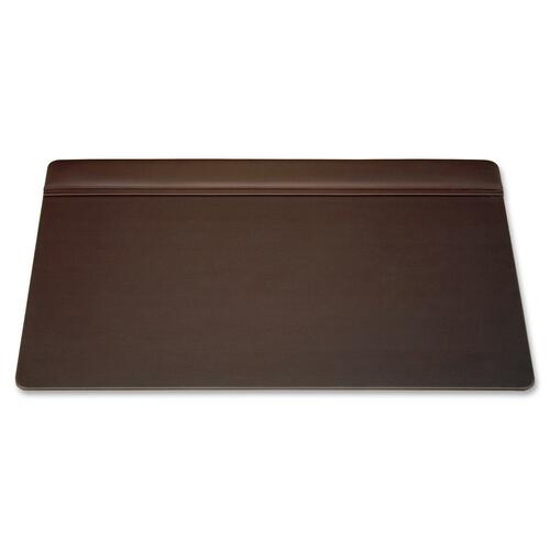 Dacasso  Desk Pad, w/ Top-Rail, 20"Wx34"Lx1/2"H, Chocolate Brown