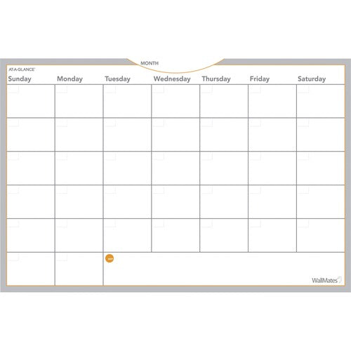 AT-A-GLANCE  Dry Erase Planning Surface, Monthly, 24"Hx36"W, White