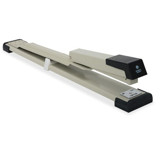 Business Source  Stapler, Long Reach, 20 Sht Cap, Putty/Gray/Black