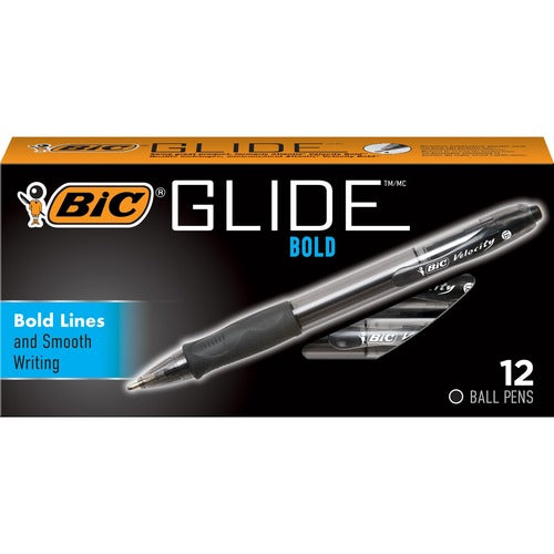 Bic  Ballpoint Pens, Retractable, 1.6mm, Black Ink/barrel