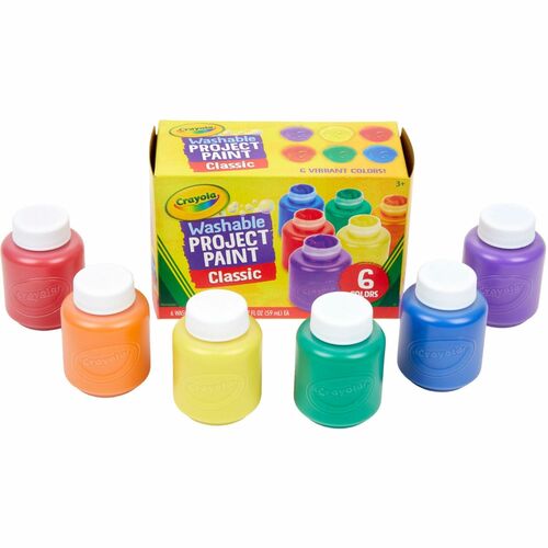Crayola  Washable Kids Paint, 2 oz., 6/ST, Assorted