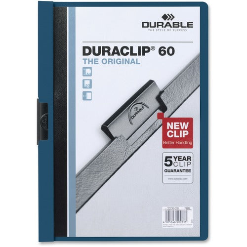 Durable Office Products  Report Cover w/Clip, 60 Sheet Capacity, 11"x8-1/2", DKBlue