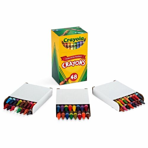 Crayola  Crayons, w/Tuck Box, Nontoxic, 3-5/8"x5/16", 48/BX, AST