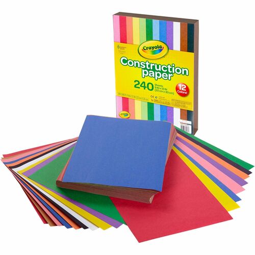Crayola  Construction Paper, 9"x12", 240Shts/PK, Ast