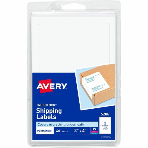 Avery  Shipping Labels, Laser/Inkjet, 3"x4", 40/PK, 18PK/CT, WE