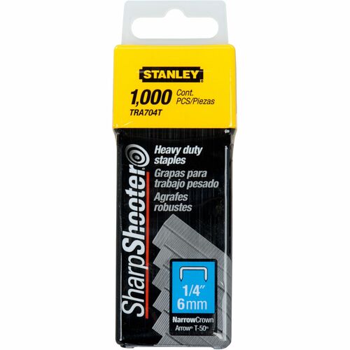 Bostitch (Stanley Bostitch)  HD Staples, 1/4" Stanley Staples, 1000/BX, Silver
