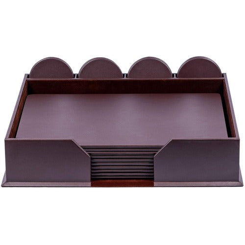 Dacasso  Conference Room Set,Rnd Coasters,23 Pc,18-1/4"x16-1/2"x4",BN